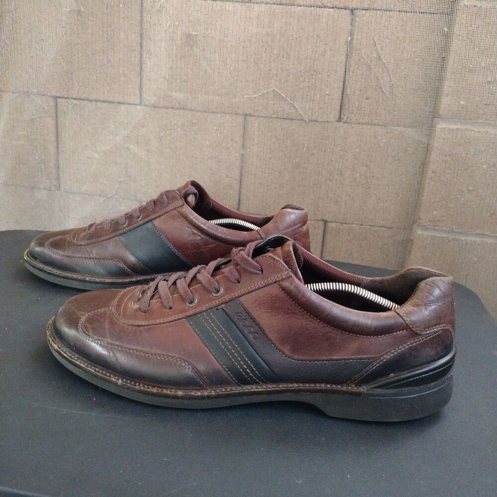 Ecco Fenn Lace Dark Chocolate Black Sneaker Oxford Shoes Mens EU 47 US 13-13.5